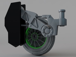 科幻轮胎C4D模型 机械设备 Sci fi tire