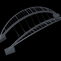 拱形桥梁造型C4D模型