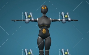 科幻女机器人C4D模型 Sci-Fi Female Robot 3D model