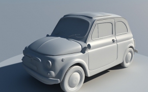 菲亚特汽车C4D模型 Vecchia Fiat 500