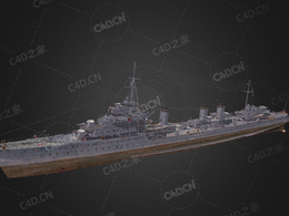 法国海军猎豹级驱逐舰C4D模型下载Guepard 3d model