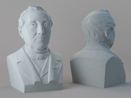 法国艺术家Francois Willeme雕塑C4D模型
