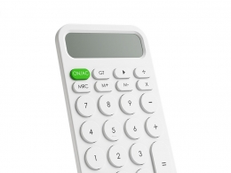 小米12位电子计算器 (办公用品)3D模型素材下载MIIIW 12 Digit Electronic Calculator