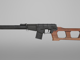 微声狙击步枪 (VSS Vintorez)C4D模型