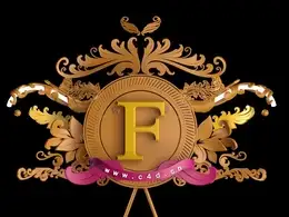 C4D花边徽标动画工程文件 Logo animation