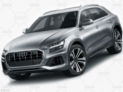 奥迪Q8汽车 Audi Q8 2019 3D model
