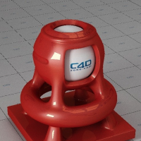 C4D VRAY材质：Metallizzato Rosso