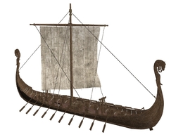 北欧维京船C4D模型 Viking ship