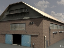 工业设施1-11:工厂车间厂房/工厂砖房/破旧厂房3D模型