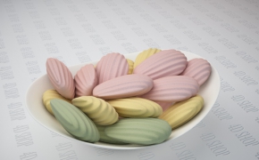 马德琳蛋糕C4D模型 Madeleine