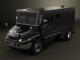 武装押运车C4D模型 International Durastar Armored 2002 3D Model
