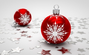 圣诞节装饰品：圣诞彩球C4D模型 Xmas