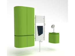 卫生间暖气片 壁柜C4D模型