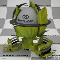 vray for c4d材质：Leaves Translucent 2sided & BRDF
