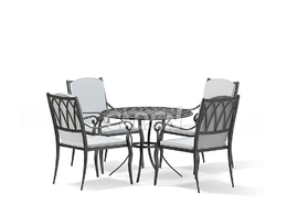 花园餐桌椅c4d模型下载