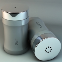 调料瓶3D模型 Salt and Pepper Pots