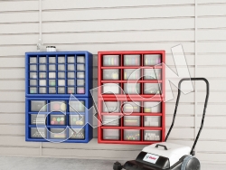 C4D工具储物格工具箱手推式清扫扫地机模型