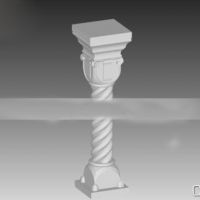 欧式罗马柱3d模型
