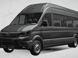 德国曼商务面包车商务车2018款C4D汽车模型下载