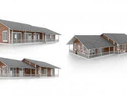 小木屋 农家小屋 民宿房屋 Wooden house