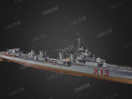 法国海军埃格利鹰级驱逐舰C4D模型下载Aigle 3d model