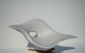 休闲椅子C4D模型 Eames Vitra long chair
