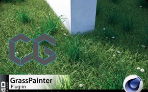 C4D草丛绘制插件 C4DZone Grass Painter 2.0 for Cinema4D R13－R16