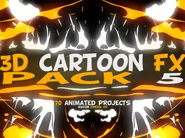 C4D三维卡通动画元素模板预设 3D Cartoon FX Pack 5