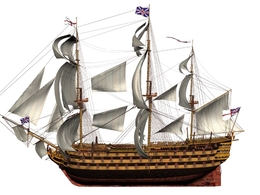 英国海军名舰胜利号风帆战列舰C4D模型 HMS Victory
