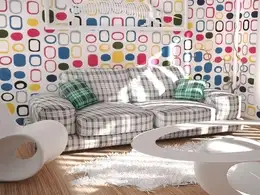 C4D客厅渲染作品：Cinema 4D -- White Room final version