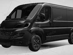欧宝movano封闭车厢面包车货车2022款C4D汽车模型下载