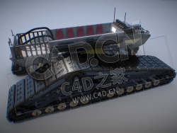 C4D履带坦克运输车模型 tank
