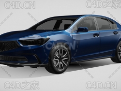 讴歌轿车2021款C4D汽车模型下载