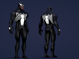 蜘蛛侠的头号宿敌毒液C4D绑定模型 VENOM models Cinema 4D