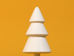 低面卡通松树图标模型uniform pine tree