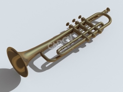 小号小喇叭C4D模型下载 Trumpet 3d model