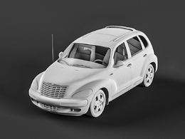 克莱斯勒PT漫步者老爷车汽车c4d模型免费下载Chrysler PT Cruiser car free 3d model