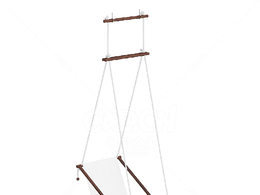 白色秋千C4D户外庭院家具模型下载