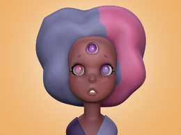 [Zbrush模型]卡通非洲女性头像ZTL模型 Decimated Garnet