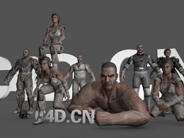 C4D虚幻4《方舟：生存进化》男女人物77套 ARK Survival Evolved