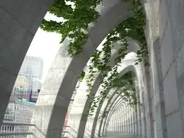 C4D走廊渲染作品：Cinema 4D -- Hallway Extended
