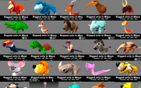 卡通动物3D模型 3D3Store – 26 Animals Collection – All Rigged