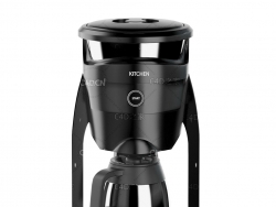 黑色家用小型咖啡机C4D模型 coffee machine