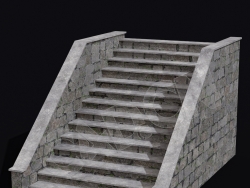 C4D十四层石头台阶香格里拉中式建筑模型 Kitbash3d-Shangri-La_Stairs_C_grp