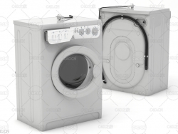 洗衣机C4D模型 Washing machine