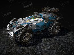 C4D科幻战车太空车模型Sci Fi APC MX4
