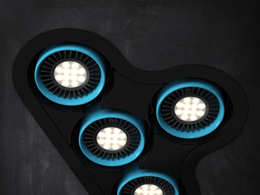 室内灯具模型：五筒嵌入式射灯