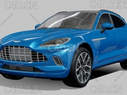 阿斯顿·马丁城市SUV汽车2022款C4D汽车模型下载