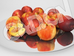 C4D油桃水果模型 Nectarines 3d Model