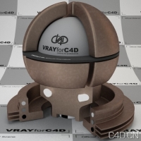 vray for c4d材质：Copper brown 001